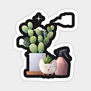 Cute Illustration for Plant Lovers Magnet