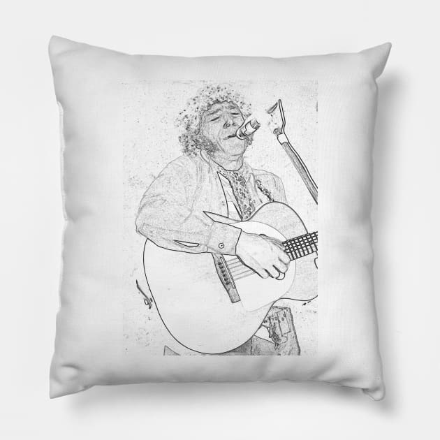 Alexis Korner live in Germany Pillow by Offiinhoki