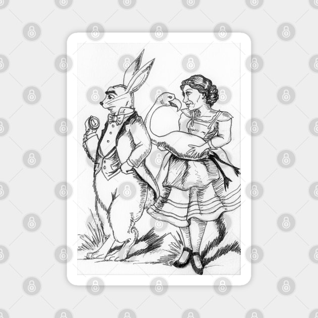 Alice in Wonderland Magnet by xandra-homes