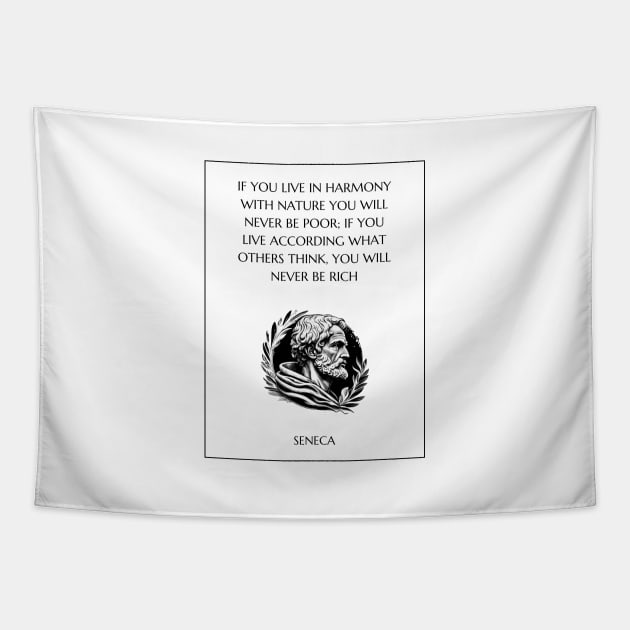 Seneca Quote Tapestry by Stoic King