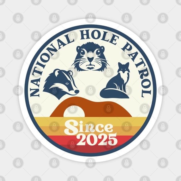 Retro Hole Patrol Magnet by Four Season Foraging