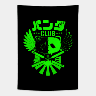 Panda Club Logo Design (Green) Tapestry