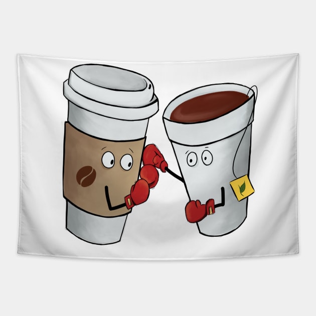 tea and coffee Tapestry by danas_fantasy