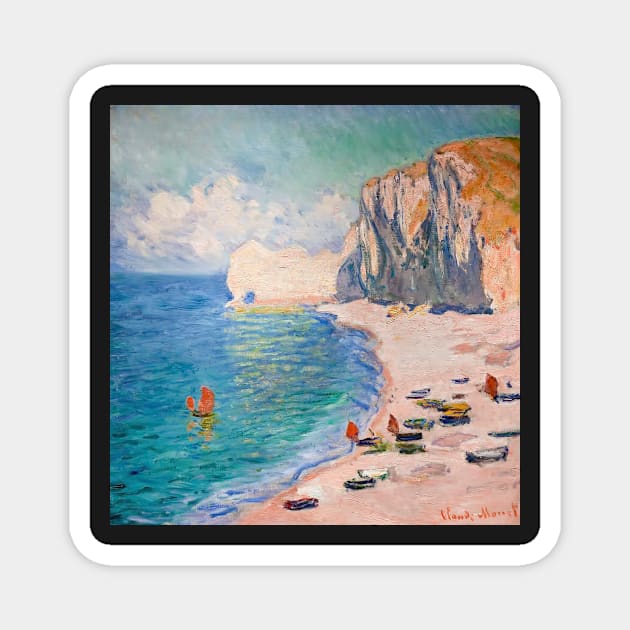 vintage beach painting Magnet by EmikoNamika