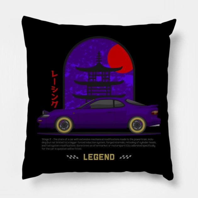 Tuner Purple MK5 Celica Superior JDM Pillow by GoldenTuners