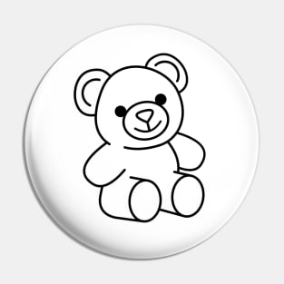 Teddy Bear Outline Pin