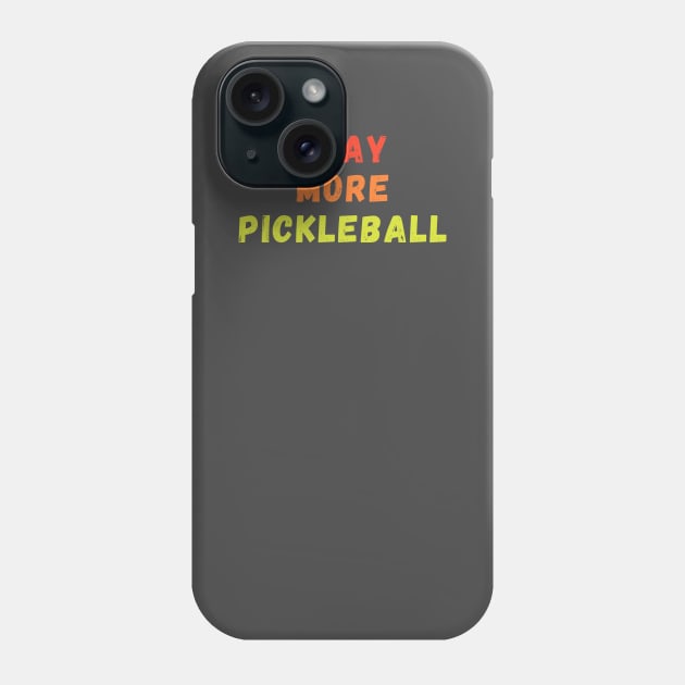 Play More Pickleball full retro Phone Case by dinksnballs