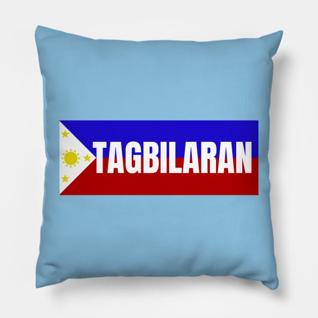 Tagbilaran City Bohol in Philippines Flag Pillow by aybe7elf