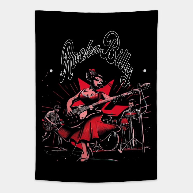 Rockabilly Tapestry by MckinleyArt