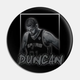 Tim Duncan\\Basketball Legend Vintage Style Pin