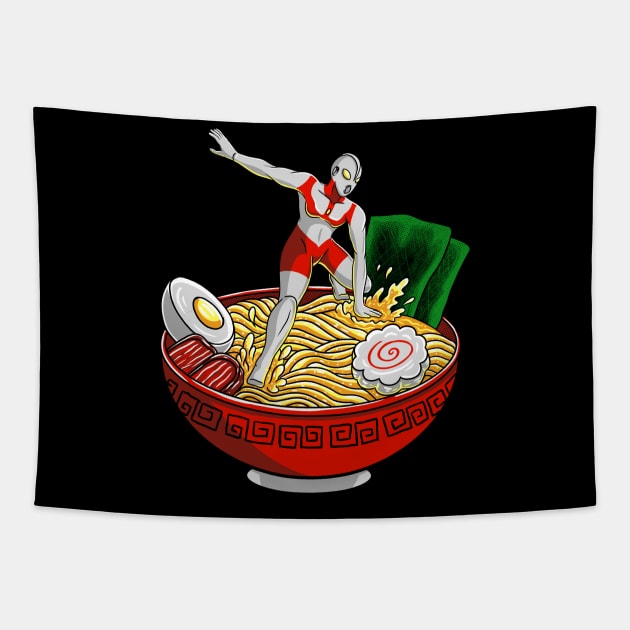 ultraman ramen Tapestry by opoyostudio