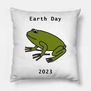 Frog for Earth Day 2023 Pillow