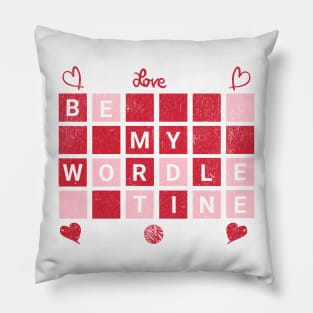 Be My WordleTine Wordle Funny Valentine's Day Gift Pillow