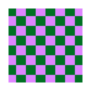 Checked pattern - purple and green checks T-Shirt