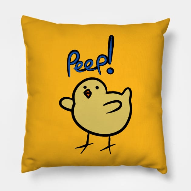 Yellow Chick Peep Pillow by saradaboru