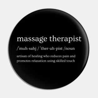 Massage Therapist Definition Pin