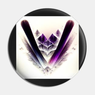 white and violet ice crystal 2 Pin