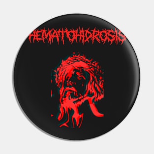 Hematidrosis Jesus Sweating Blood Death Metal Pin