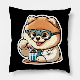 Pomeranian Scientist Pillow