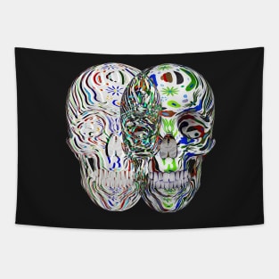 Abstract flower Skull (art1) Tapestry