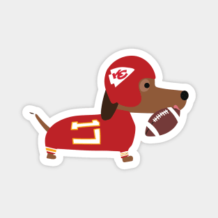 Dachshund Super Bowl Sunday Magnet