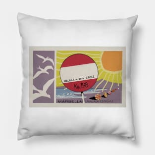 Travel | Malaga | Spain | Andalusia | Vintage | Europe | Marbella Pillow