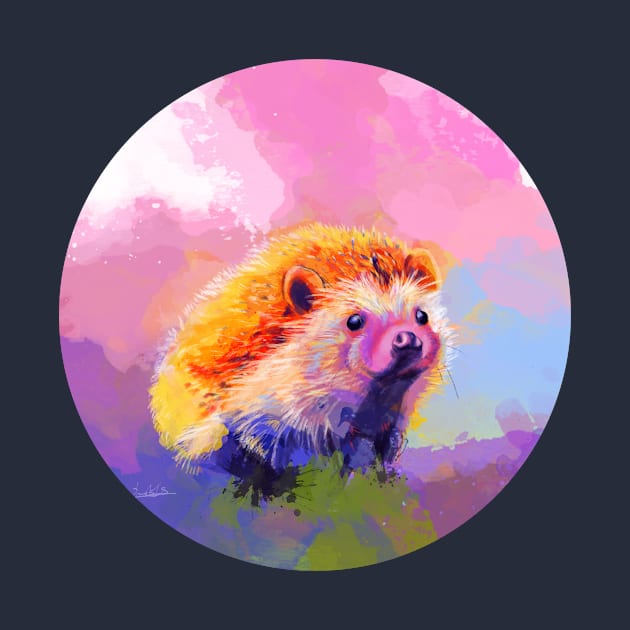 Sweet Dreams - Hedgehog Cute Small Animal by Flo Art Studio