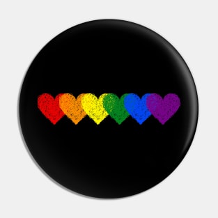 Valentines Day Vintage Hearts Retro LGBT Gay Funny Gifts Pin