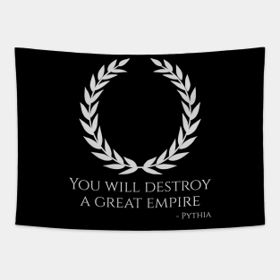 Ancient Greek History Mythology Oracle Of Apollo At Delphi Prophecy Quote Tapestry