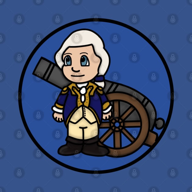 Chibi Henry Knox Circle (Small Print) by Aeriskate