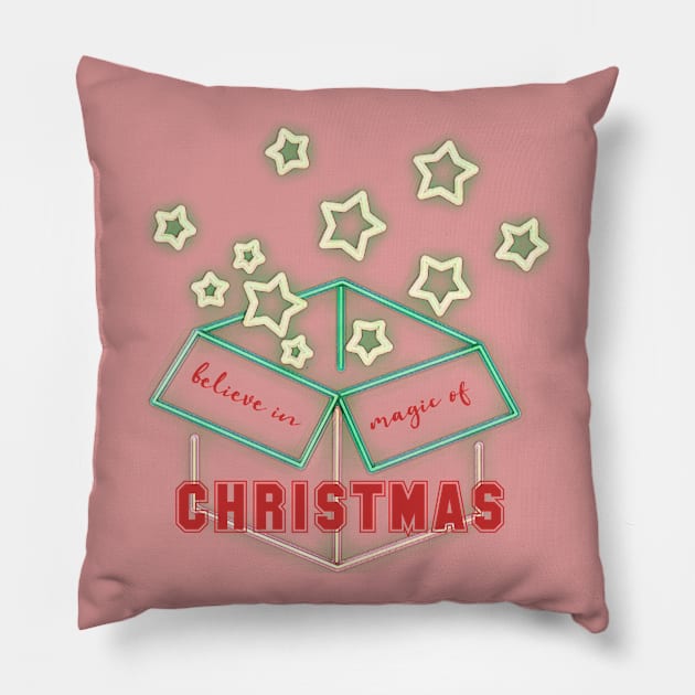 Believe in Christmas magic Pillow by THE WANDER KEY