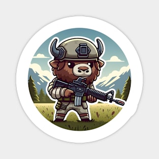 Tactical Bison Buffalo Magnet