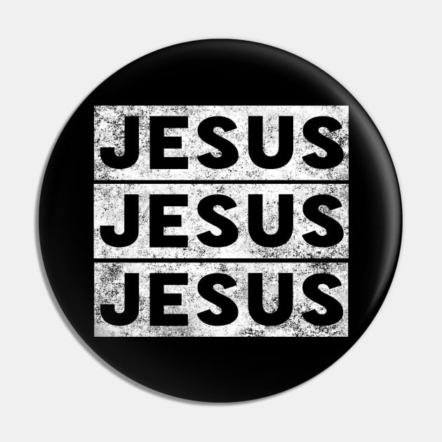 Jesus Jesus Jesus Name Funny Christian Pin by Happy - Design