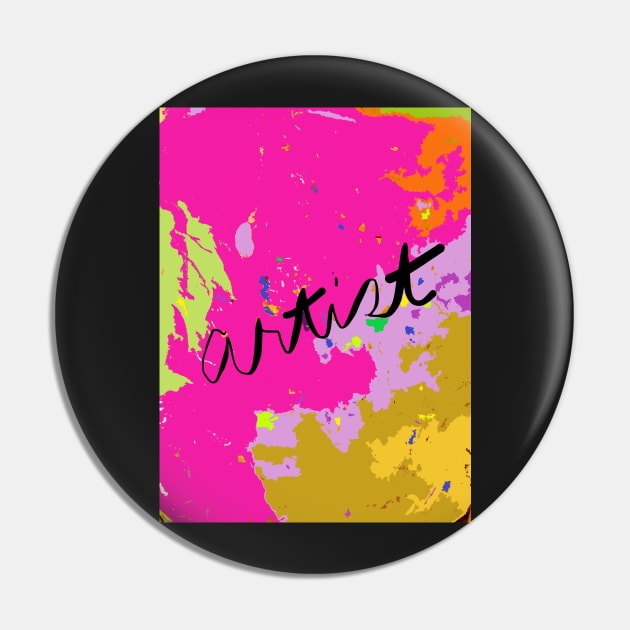 ARTIST: painted in pink, purple, green, orange, gold, lavender Pin by djrunnels