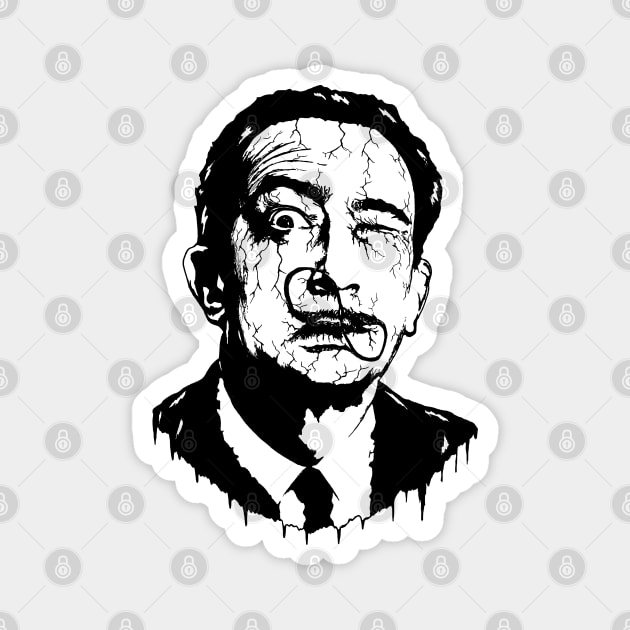 Salvador Dali Portrait Art Magnet by surmind