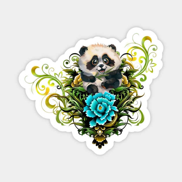 Cute little panda Magnet by Nicky2342