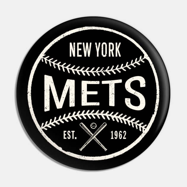 Vintage New York Mets 2 by Buck Tee Originals Pin by Buck Tee