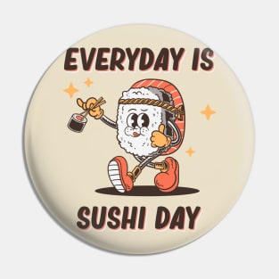 retro sushi cartoon character Pin