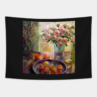 Peach Roses Tapestry