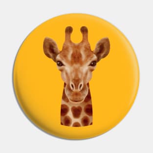 Giraffe Painting Head Hand drawn Pin