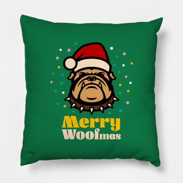 Merry Woofmas Pillow by PEPKIX