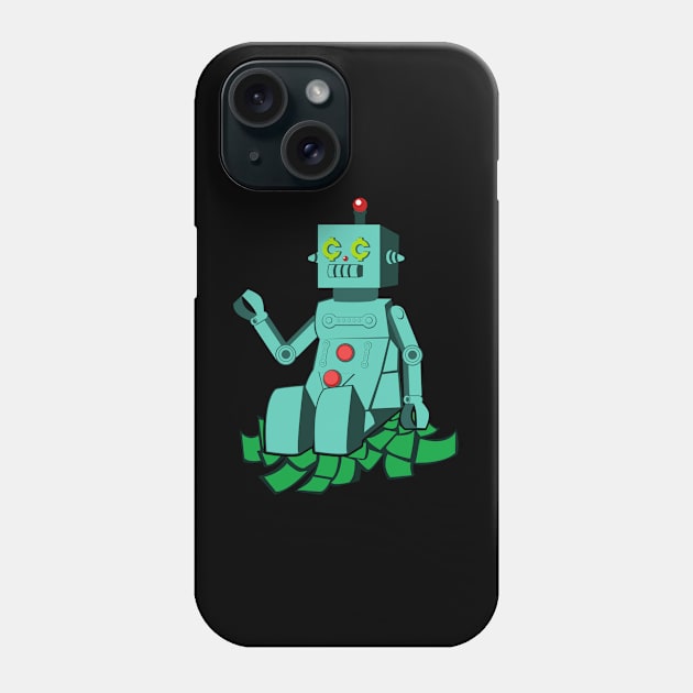 Robot on cash Phone Case by Cheap_Ass_Gamer