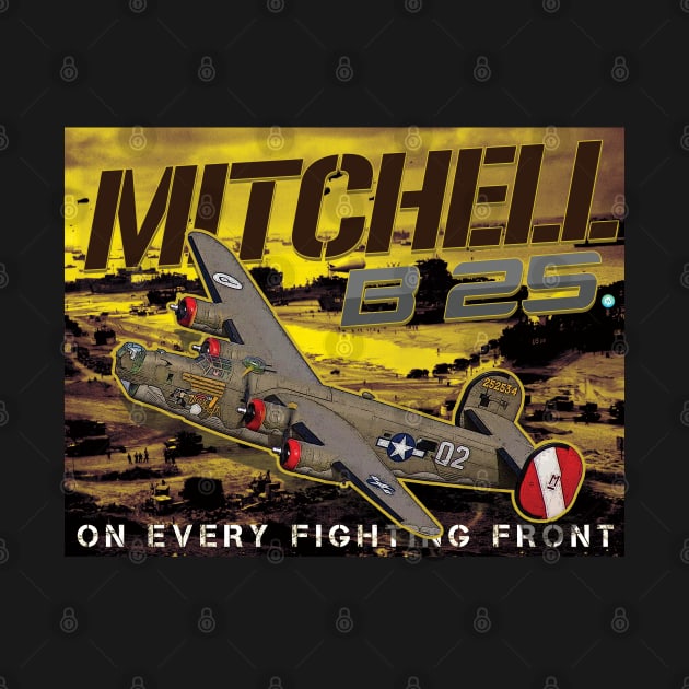 B25 Mitchel WW2 Bomber Gifts by woormle