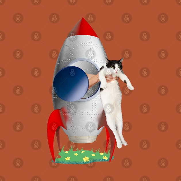 Cats Not Allowed In Rocket (Tuxedo Kitty) by leBoosh-Designs
