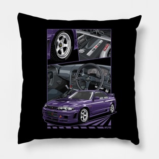 Night Drive with Purple Monster Pillow