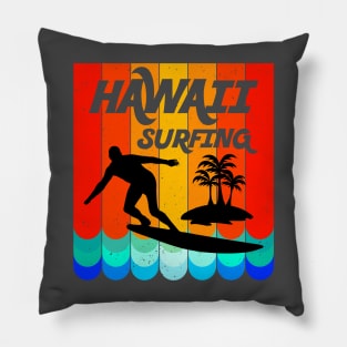 Vintage Hawaii Surfing Label Iconic Special Pillow