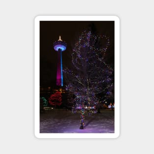 Niagara Falls Skylon Tower with Christmas Lights Magnet