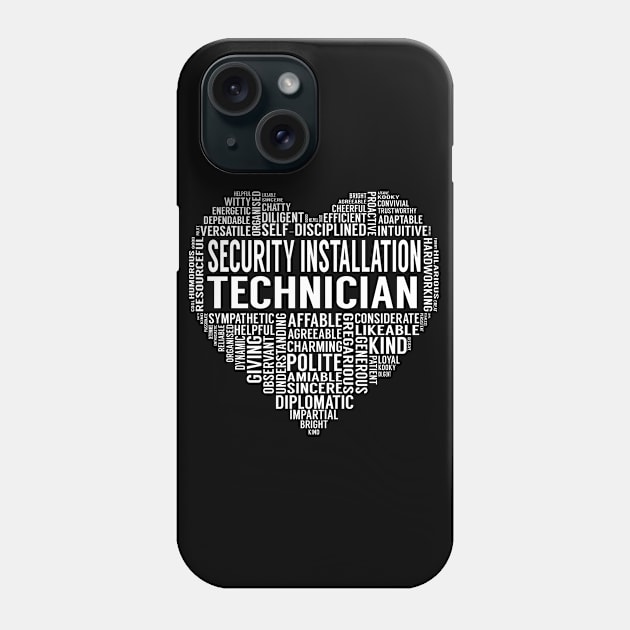 Security Installation Technician Heart Phone Case by LotusTee