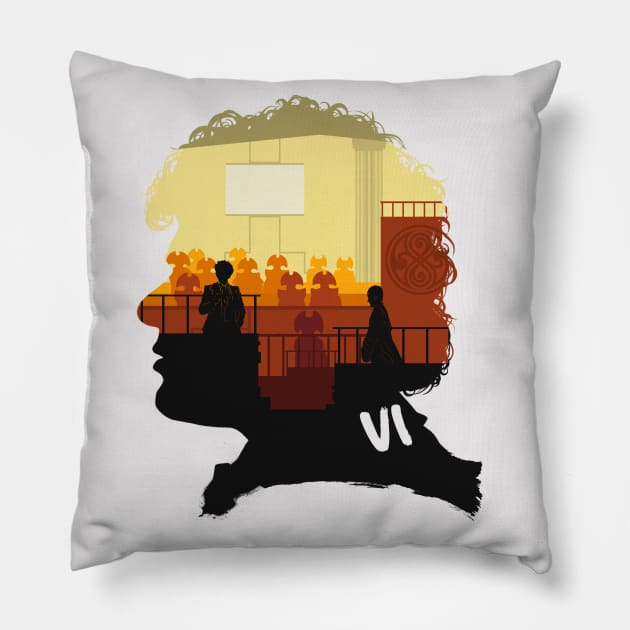 The Sixth Doctor (Trial of a Time Lord) Pillow by MrSaxon101