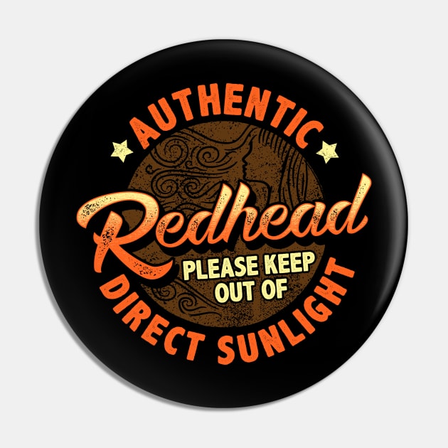 Authentic Redhead Funny Pin by KsuAnn